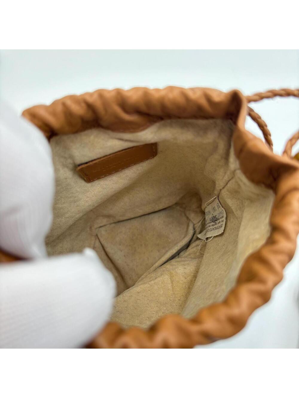Bottega Veneta Mini Pearl Chain Bucket Bag Brown Leather With Dust Bag - Picture 4 of 6